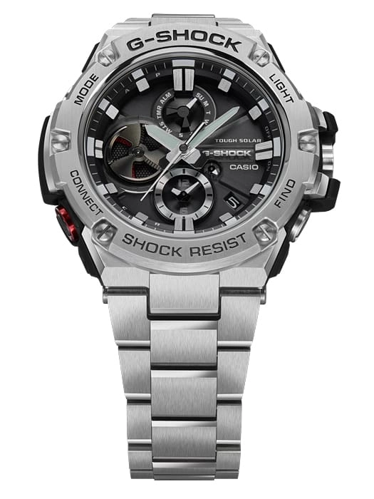 GST-B100D-1ADR_Casio – Men – Silver – 52.4MM – QuartzSilver