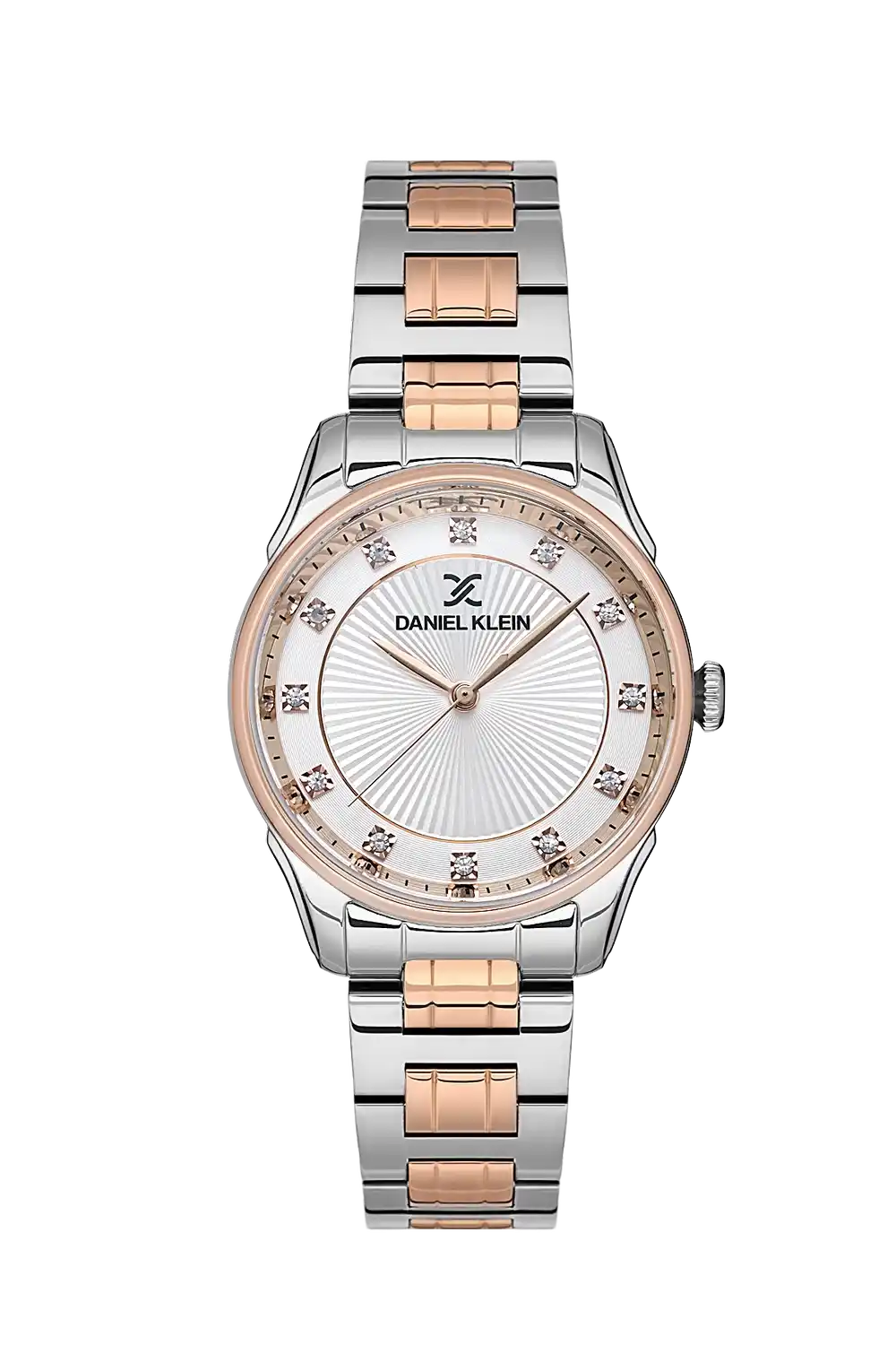 Daniel Klein - DK.1.13620-5 - Women's Watch – Silver Dial – 32mm – QuartzIPS/IP Pink R.Gold