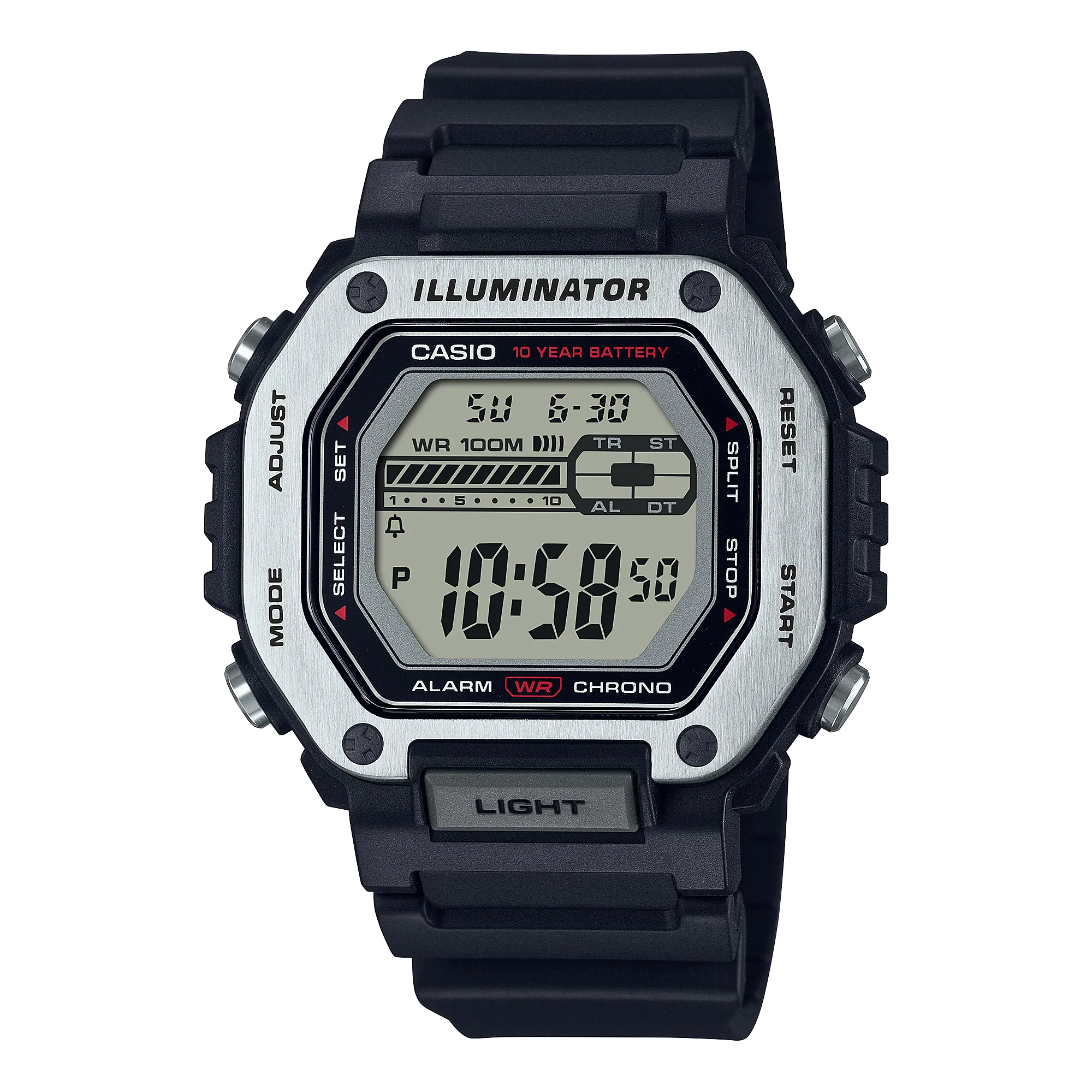 MWD-110H-1AVDF_Casio – Men – BLACK/SILVER – 45MM – QuartzBLACK/SILVER