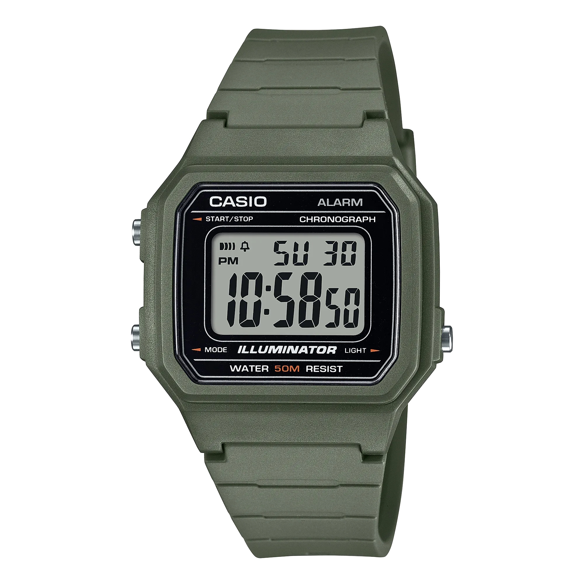 W-217H-3AVDF_Casio – Men – GREEN – 41.2MM – QuartzGREEN