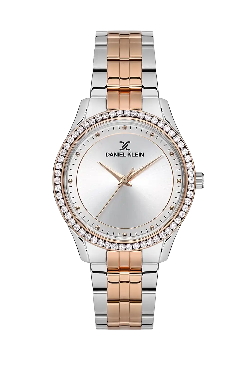 Daniel Klein - DK.1.13584-5 - Women's Watch – Silver Dial – 32mm – QuartzIPS/IP Pink R.Gold