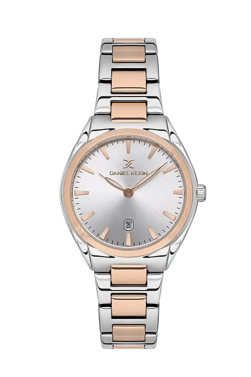 Daniel Klein - DK.1.13625-6 - Women's Watch – Silver Dial – 31mm – QuartzIPS/IP Pink R.Gold