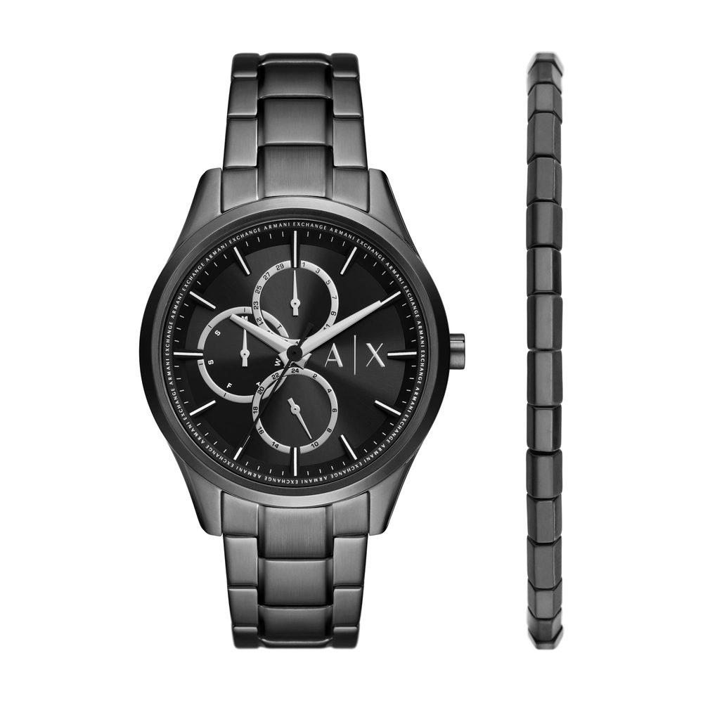 ARMANI EXCHANGE WATCH - AX7154SET - MEN - BLACK - 42MM - QUARTZ/MULTIBLACK