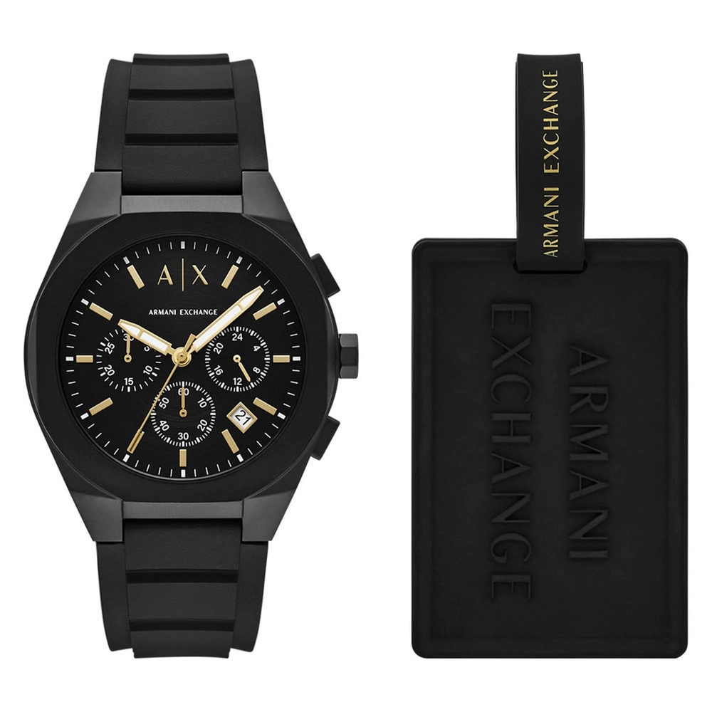 ARMANI EXCHANGE WATCH - AX7165SET - MEN - BLACK - 42MM - QUARTZ/CHRONOBLACK