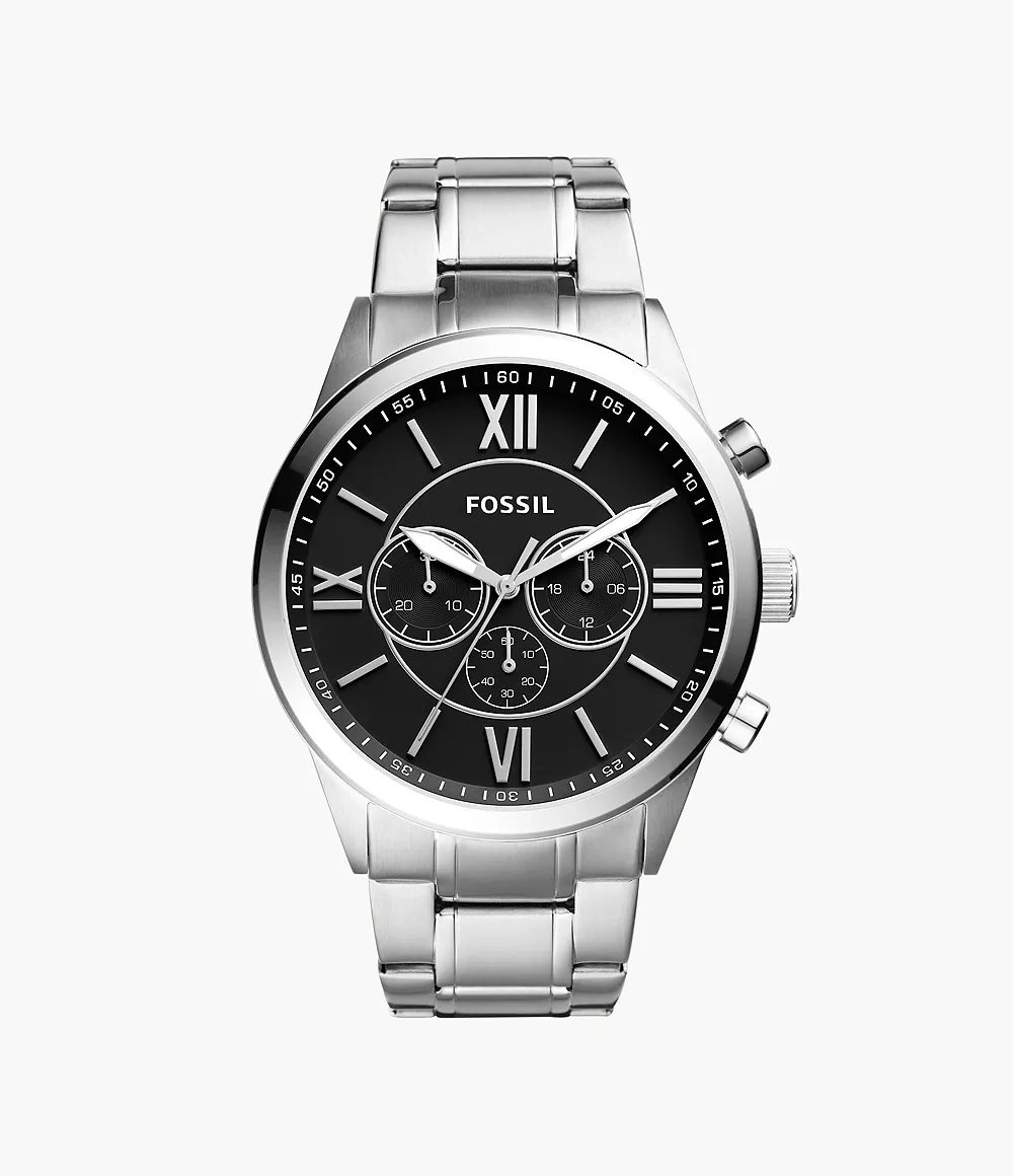 FOSSIL DF WATCHES - BQ1125IE - MEN - SILVER/STEEL - 48MM - QuartzSILVER/STEEL