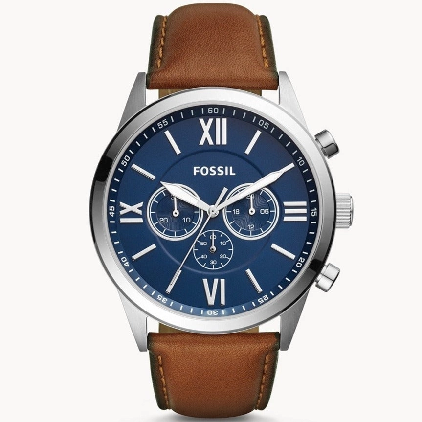 FOSSIL DF WATCHES - BQ2125IE - MEN - SILVER - 48MM - QuartzBROWN