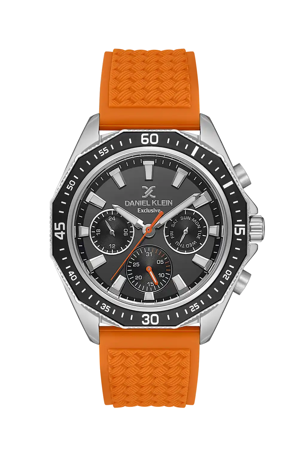 Daniel Klein - DK.1.13639-3 - Men's Watch – Black Dial – 44mm – QuartzOrange