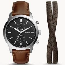 FOSSIL DF WATCHES - FS5967SET - MEN - BROWN - 44MM - Quartz	70BROWN