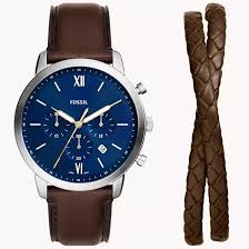 FOSSIL DF WATCHES - FS6018SET - MEN - BROWN - 44MM - Quartz	71BROWN