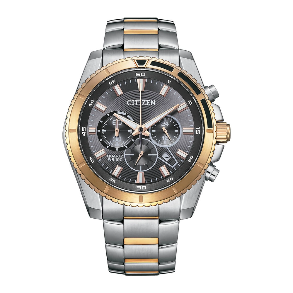 CITIZEN Watches - AN8204-59H - QuartzStainless Steel with Two-Tone Rose Gold Plating Strap