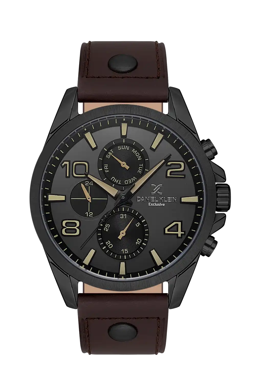 Daniel Klein - DK.1.13640-2 - Men's Watch – Black Dial – 45mm – QuartzD.Brown