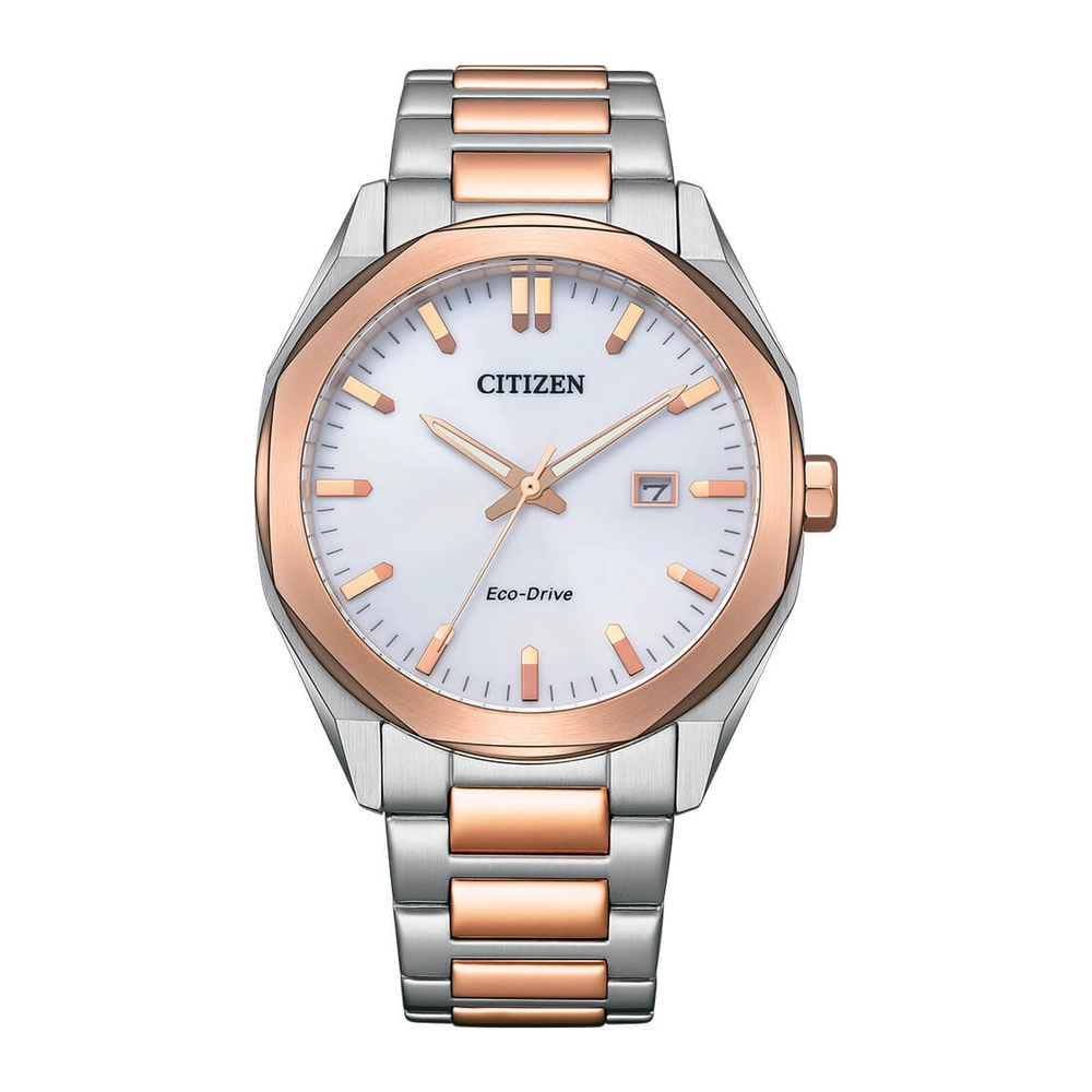 CITIZEN Watches - BM7606-84A - Eco-Drive Light PoweredStainless Steel with Two-Tone Pink Gold Plating Strap