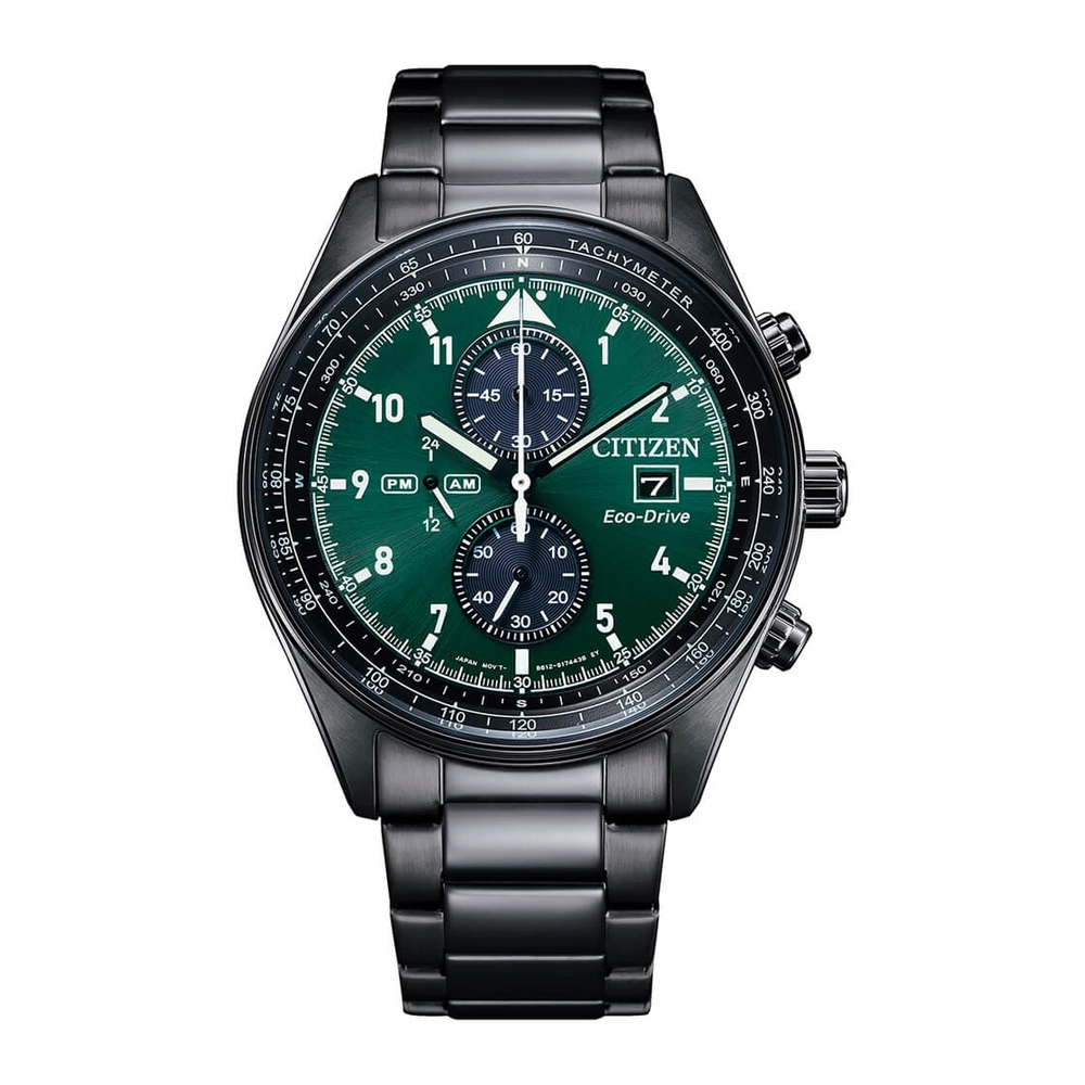 CITIZEN Watches - CA0775-87X - Eco-Drive Light PoweredStainless Steel with Black Ion Plating Strap