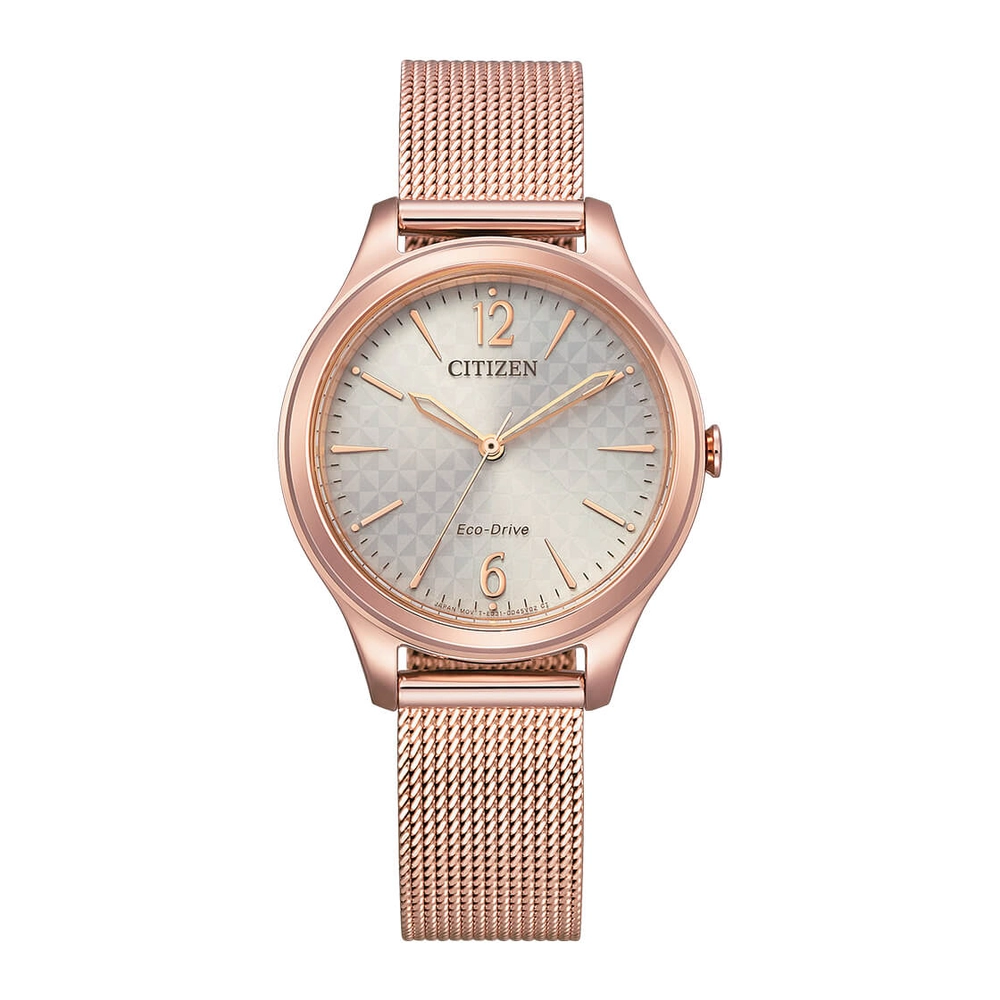 CITIZEN Watches - EM0508-80X - Eco-Drive Light PoweredStainless Steel with Pink Gold Plating Strap