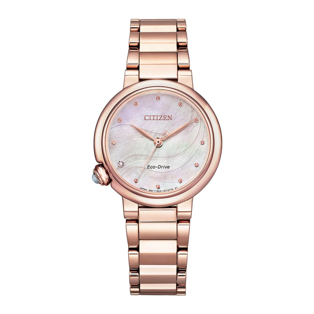 CITIZEN Watches - EM0912-84Y - Eco-Drive Light PoweredStainless Steel with Sakura Pink Gold Plating Strap