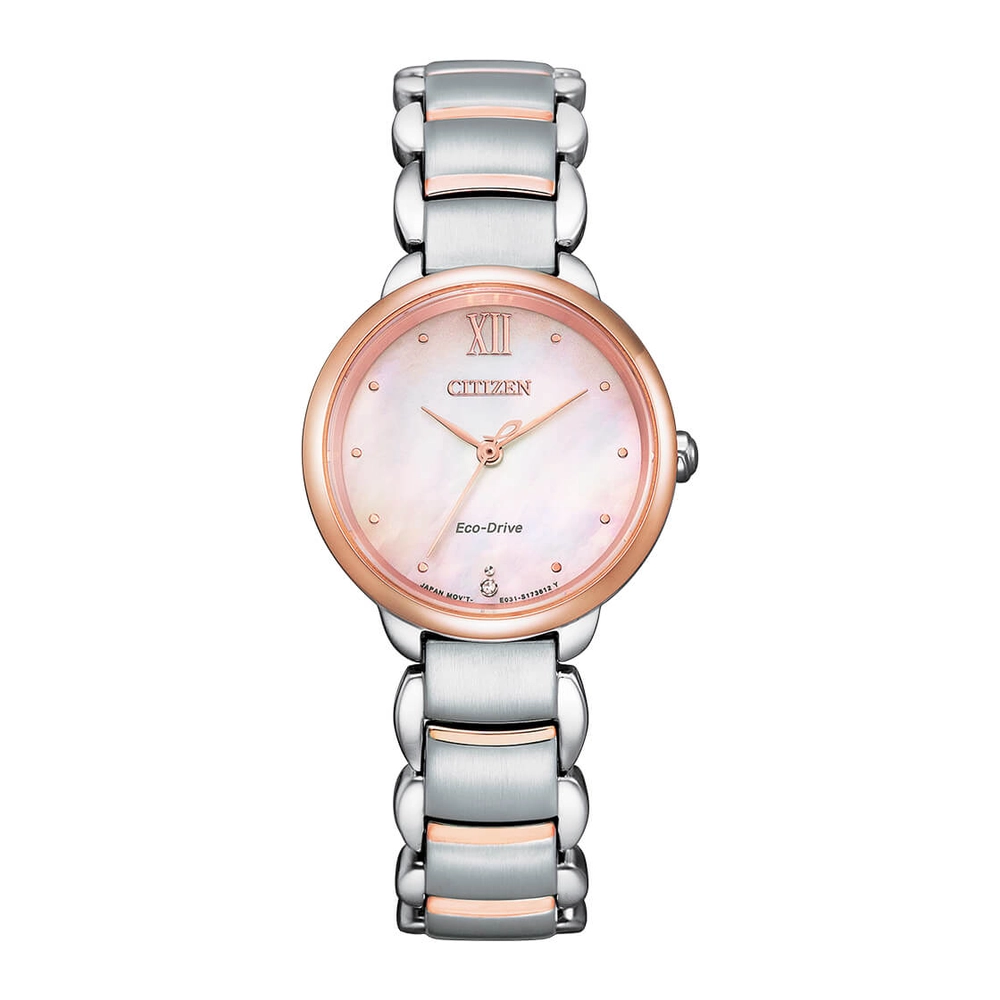 CITIZEN Watches - EM0924-85Y - Eco-Drive Light PoweredStainless Steel with Two-Tone Pink Gold Plating Strap