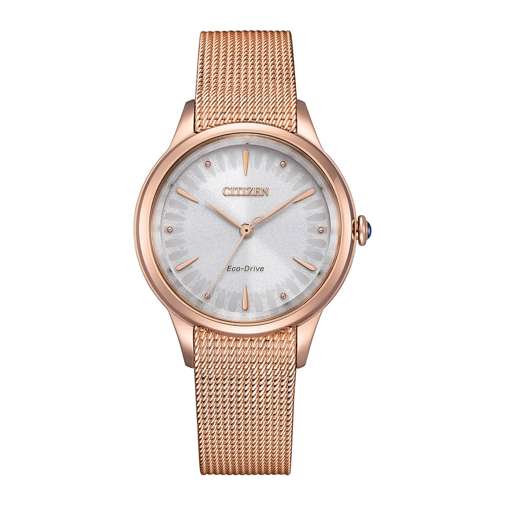 CITIZEN Watches - EM1153-88A - Eco-Drive Light PoweredStainless Steel Mesh with Pink Gold Plating