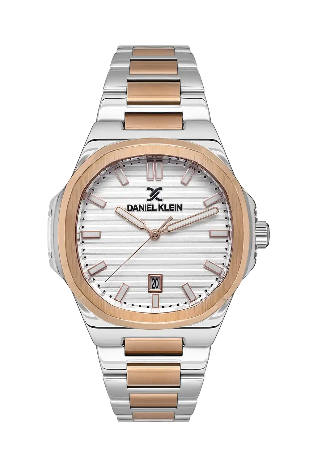 Daniel Klein - DK.1.13648-6 - Men's Watch – Silver Dial – 41mm – QuartzIPS/IP Pink R.Gold