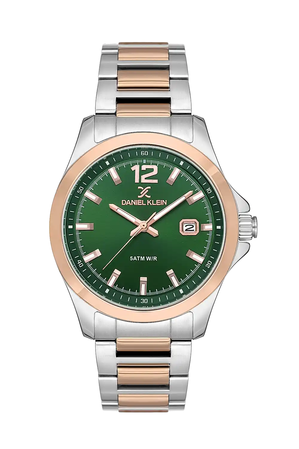 Daniel Klein - DK.1.13658-5 - Men's Watch – D.Green Dial – 43mm – QuartzIPS/IP Pink R.Gold