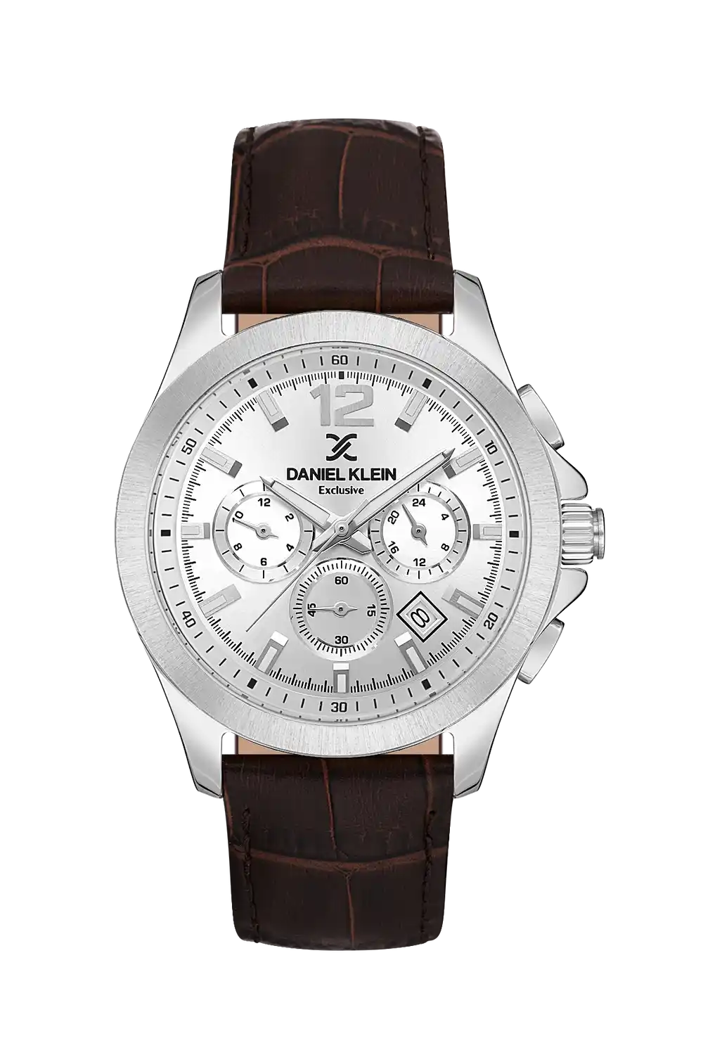 Daniel Klein - DK.1.13671-2 - Men's Watch – Silver Dial – 43mm – QuartzD.Brown