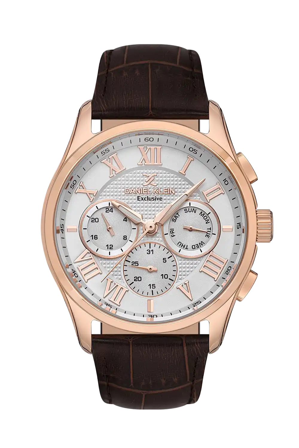 Daniel Klein - DK.1.13676-3 - Men's Watch – Silver Dial – 45mm – QuartzD.Brown