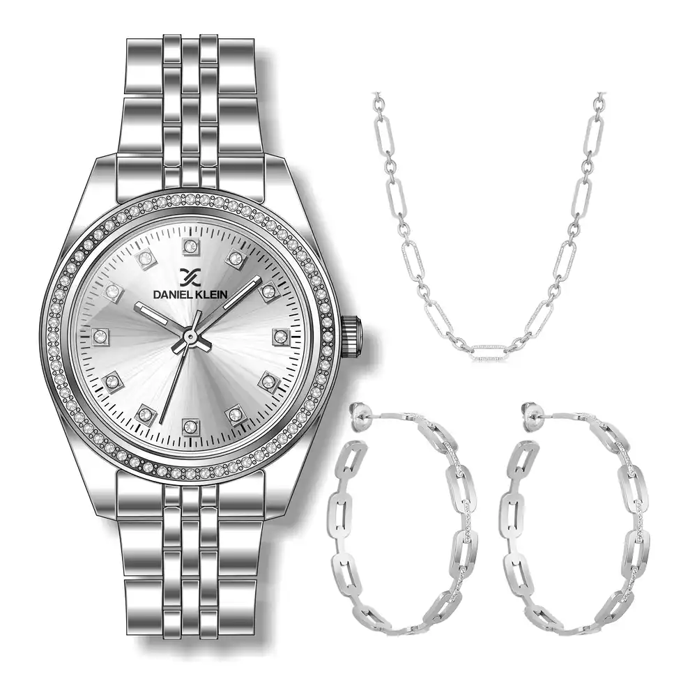 Daniel Klein - DK.1.13680-1 - Women's Watch – Silver Dial – 33mm – QuartzIPS