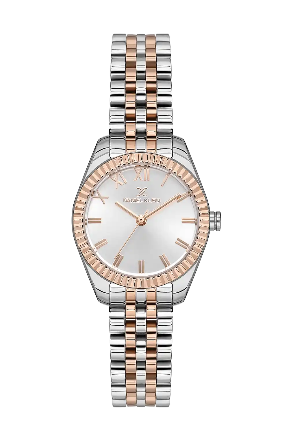 Daniel Klein - DK.1.13705-5 - Women's Watch – Silver Dial – 28mm – QuartzIPS/IP Pink R.Gold