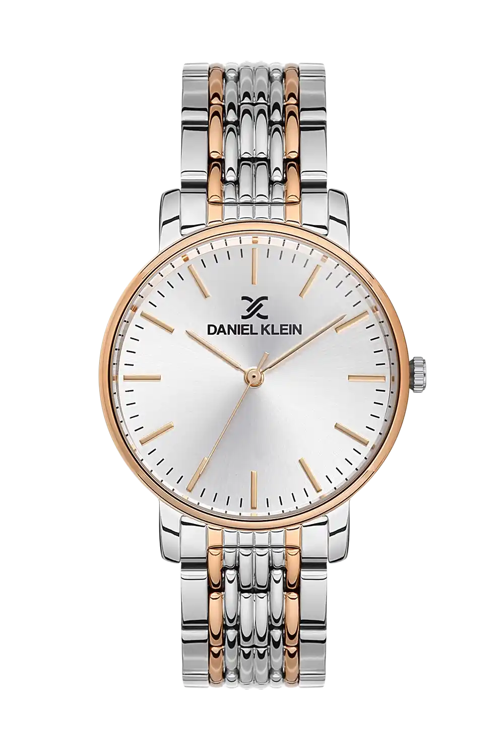 Daniel Klein - DK.1.13478-4 - Women's Watch – Silver Dial – 34MM – QuartzIPS/IP Pink R.Gold