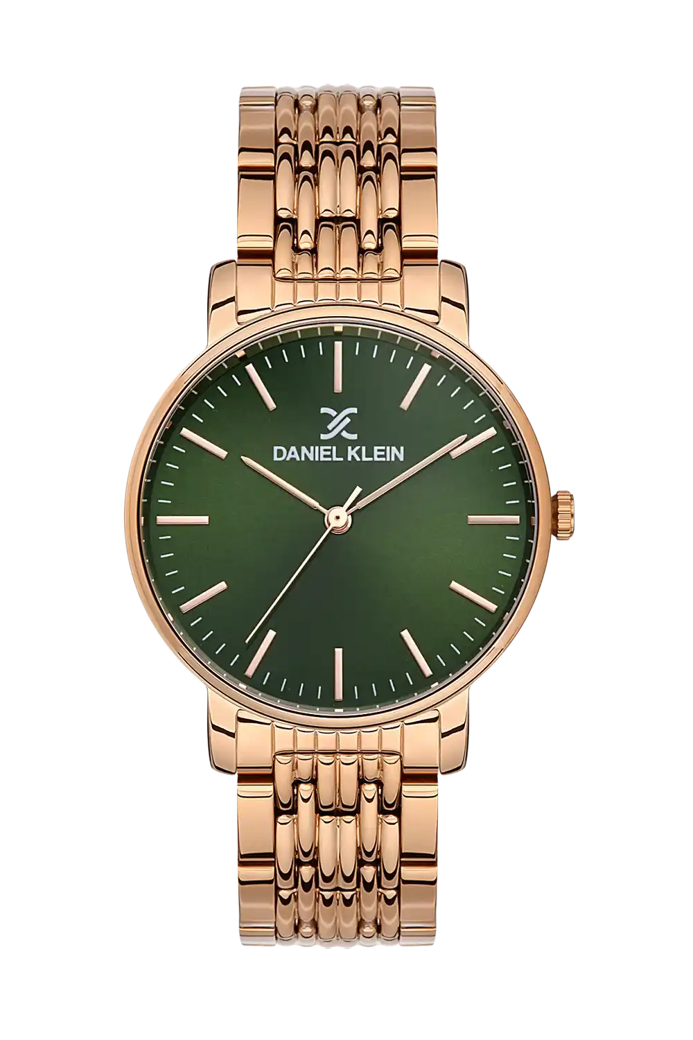 Daniel Klein - DK.1.13478-5 - Women's Watch – Green Dial – 34MM – QuartzIP Pink R.Gold