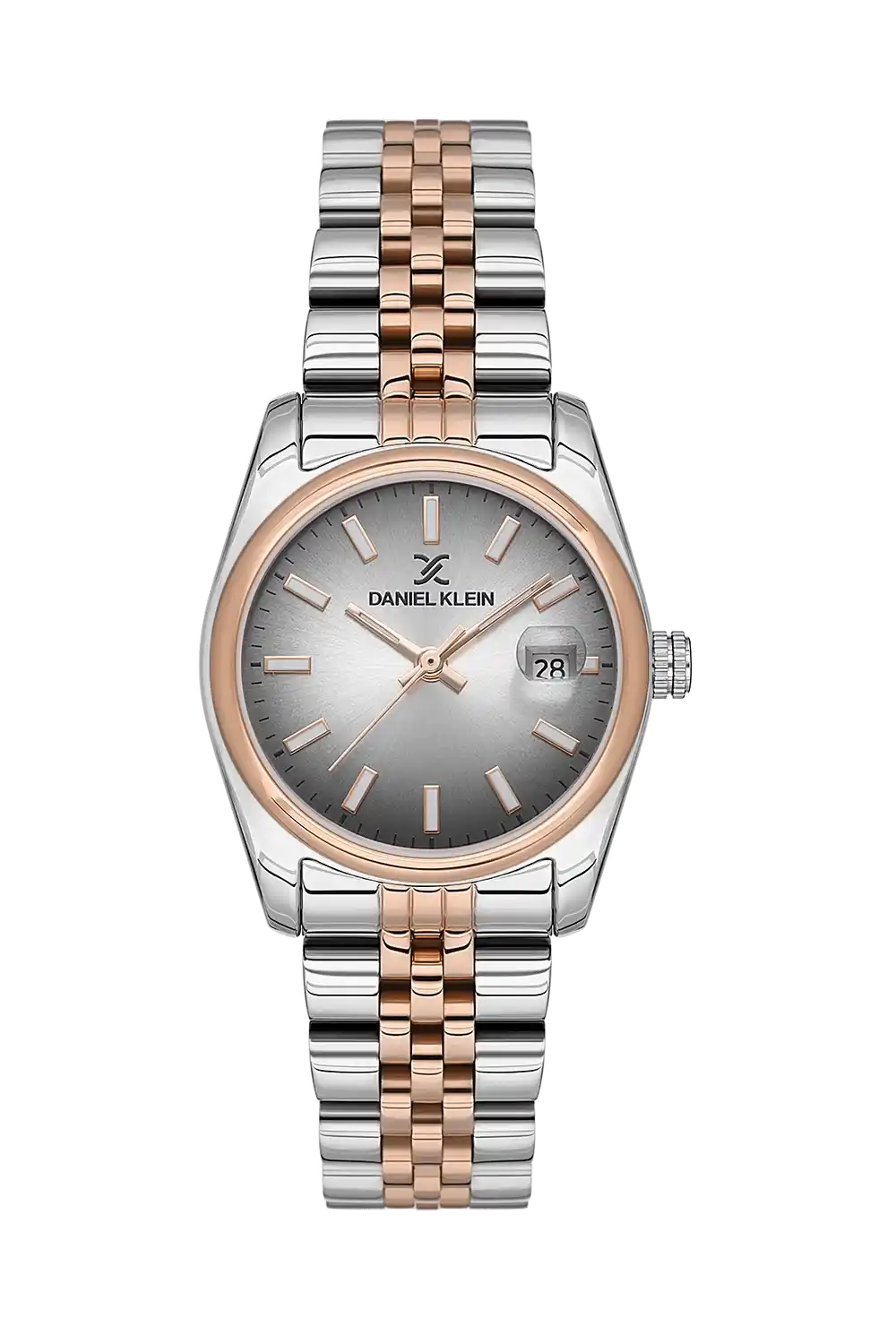 Daniel Klein - DK.1.13592-5 - Women's Watch – Grey To Silver Dial – 32mm – QuartzIPS/IP Pink R.Gold