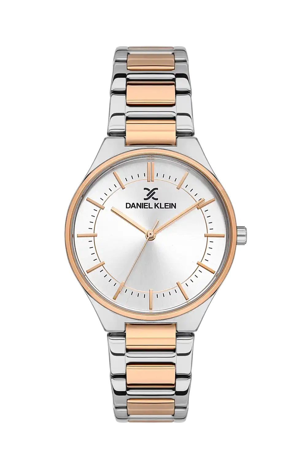 Daniel Klein - DK.1.13481-5 - Women's Watch – Silver Dial – 35MM – QuartzIPS/IP Pink R.Gold