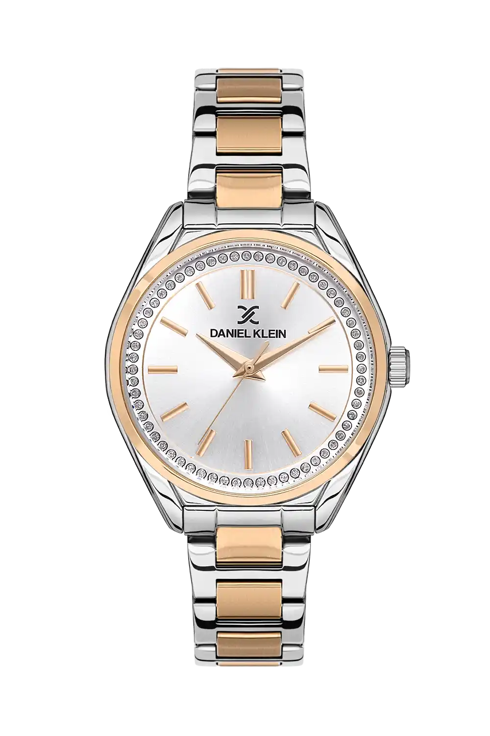 Daniel Klein - DK.1.13483-5 - Women's Watch – Silver Dial – 35MM – QuartzIPS/IP Pink R.Gold