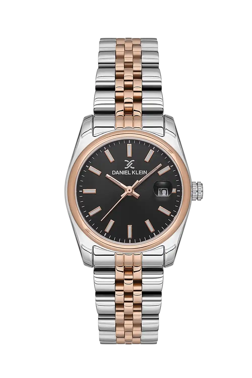 Daniel Klein - DK.1.13592-6 - Women's Watch – Gun Black Dial – 32mm – QuartzIPS/IP Pink R.Gold