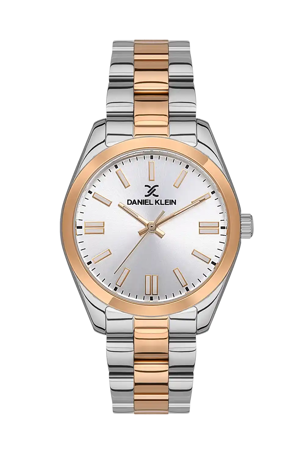 Daniel Klein - DK.1.13487-5 - Women's Watch – Silver Dial – 33MM – QuartzIPS/IP Pink R.Gold