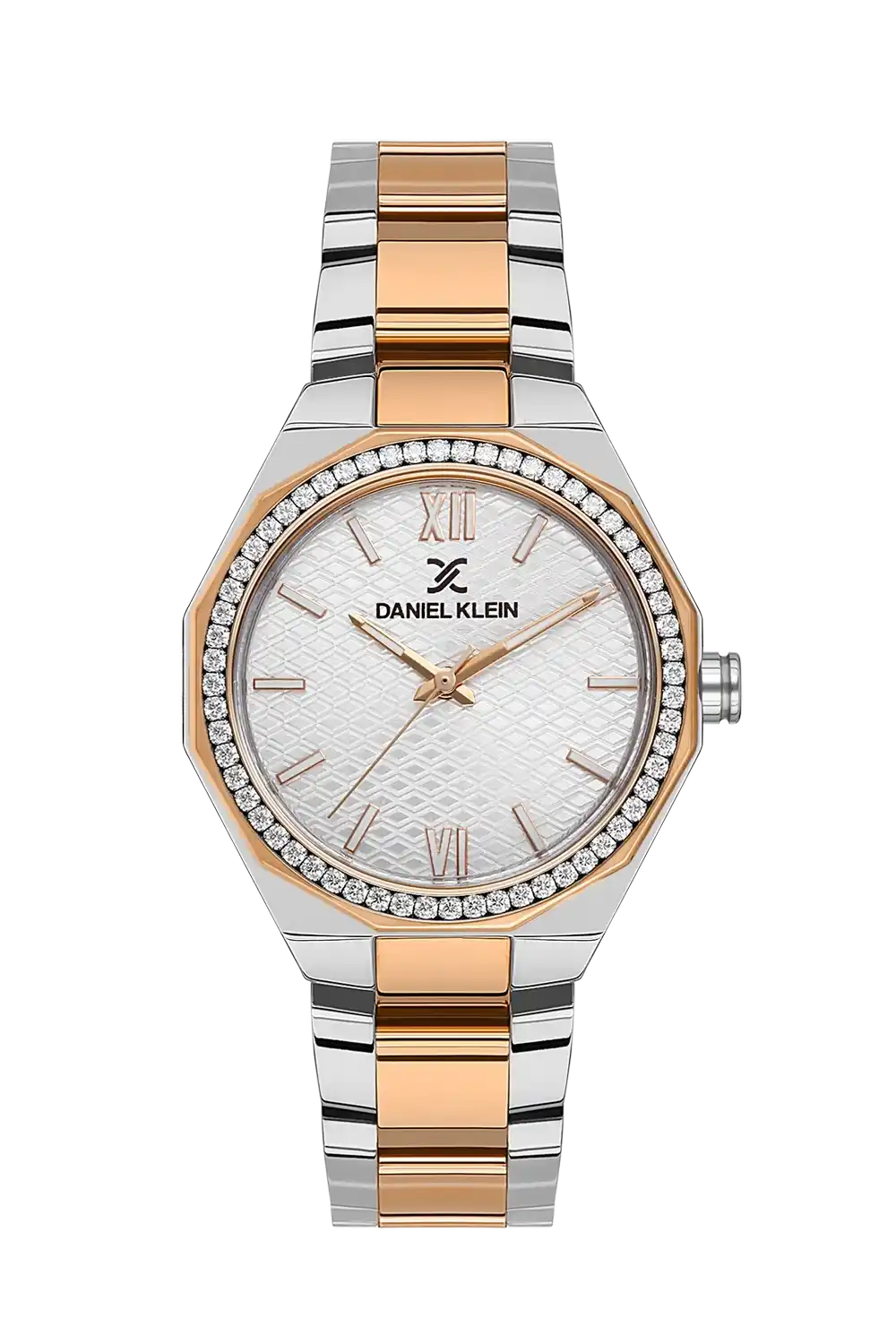 Daniel Klein - DK.1.13490-5 - Women's Watch – Silver Dial – 35MM – QuartzIPS/IP Pink R.Gold