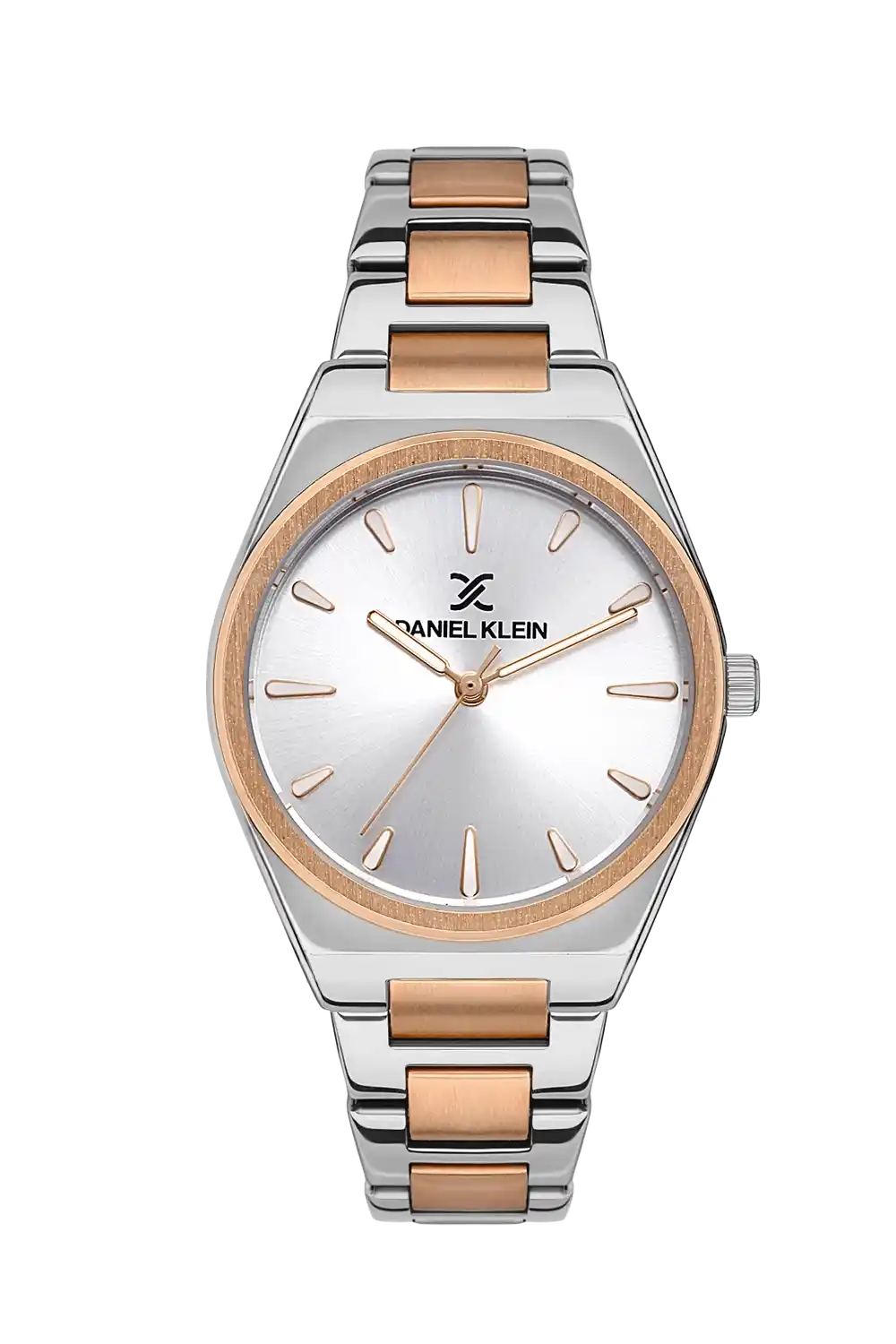 Daniel Klein - DK.1.13492-5 - Women's Watch – Silver Dial – 33MM – QuartzIPS/IP Pink R.Gold