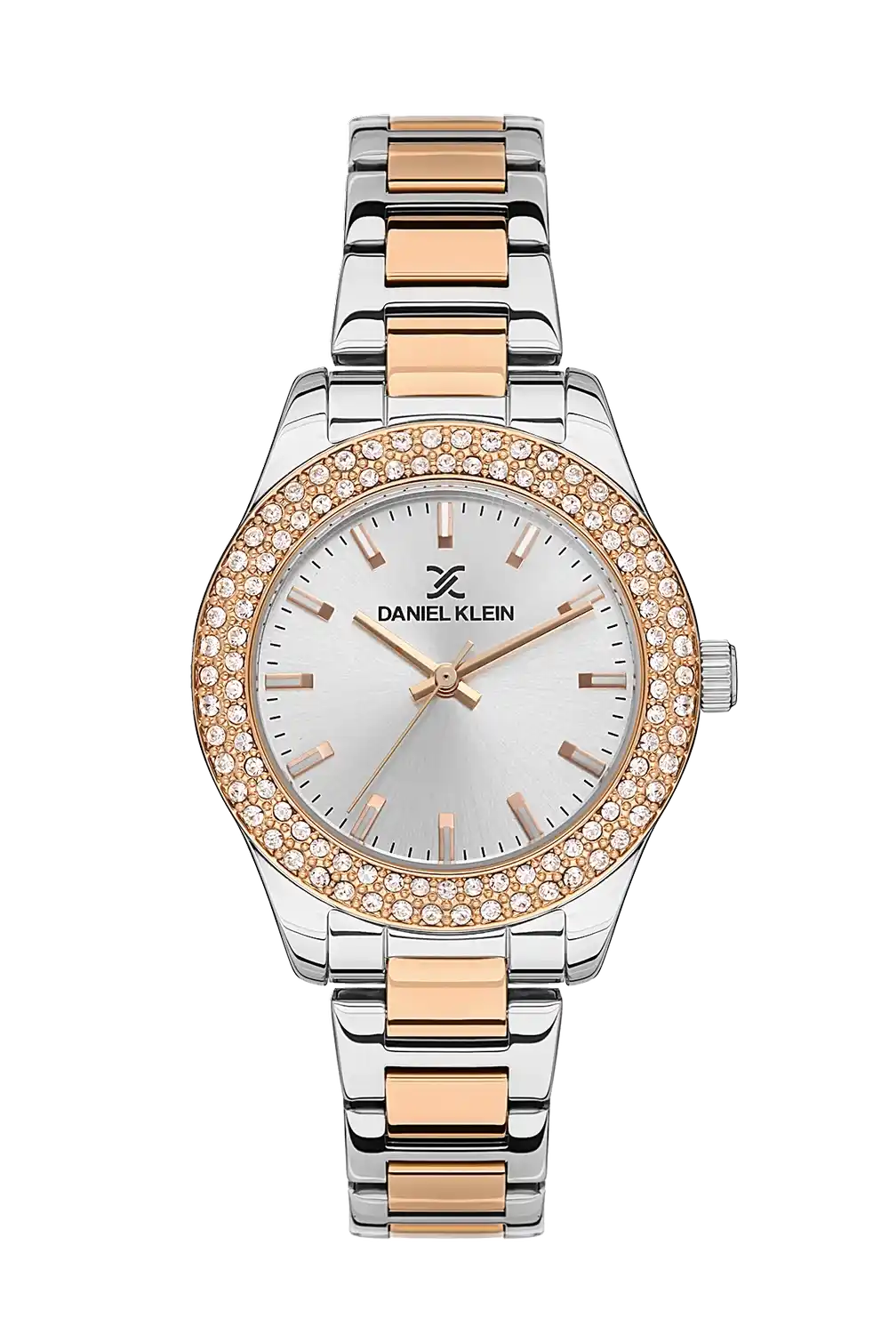 Daniel Klein - DK.1.13494-4 - Women's Watch – Silver Dial – 35MM – QuartzIPS/IP Pink R.Gold