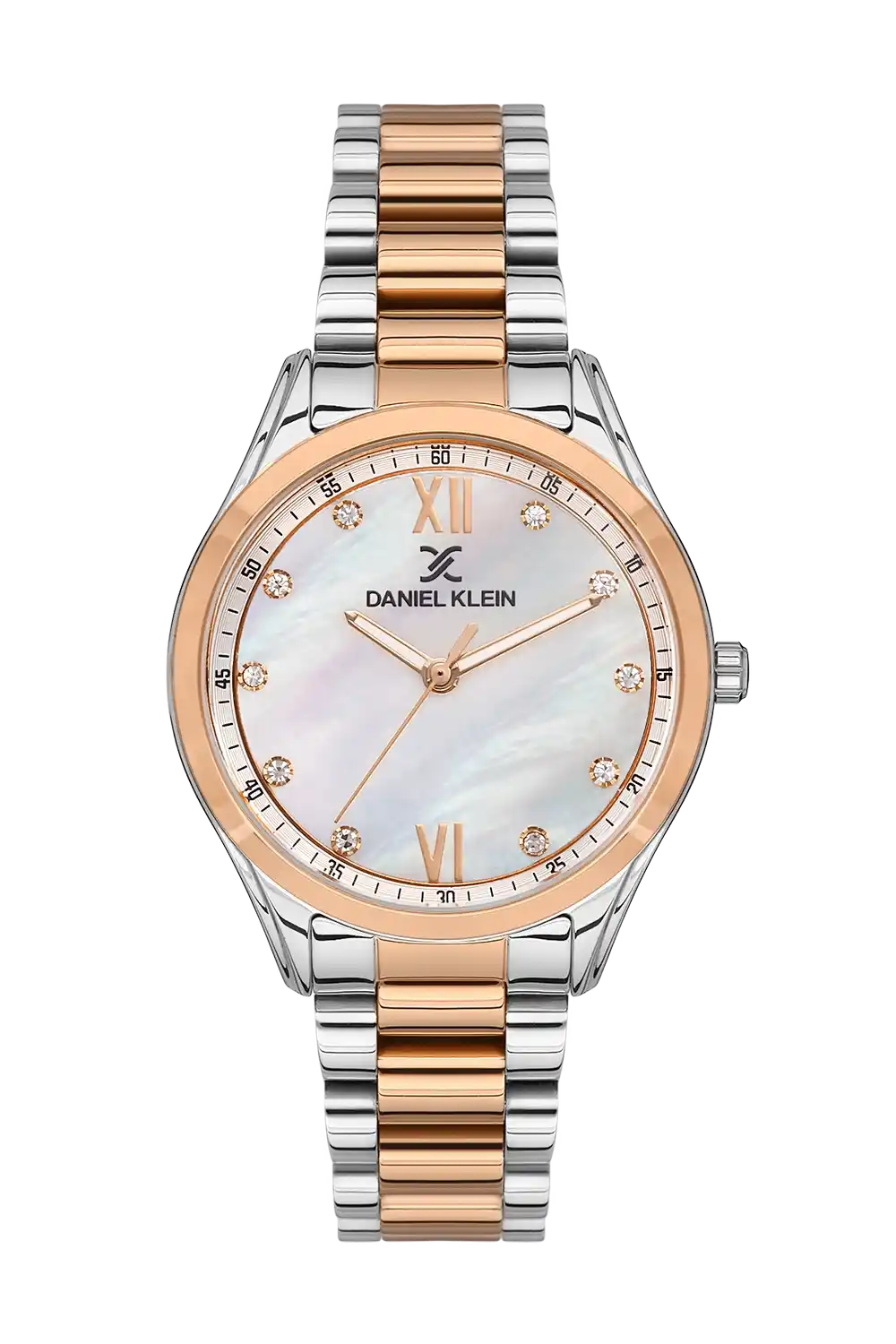 Daniel Klein - DK.1.13496-4 - Women's Watch – White Dial – 34MM – QuartzIPS/IP Pink R.Gold