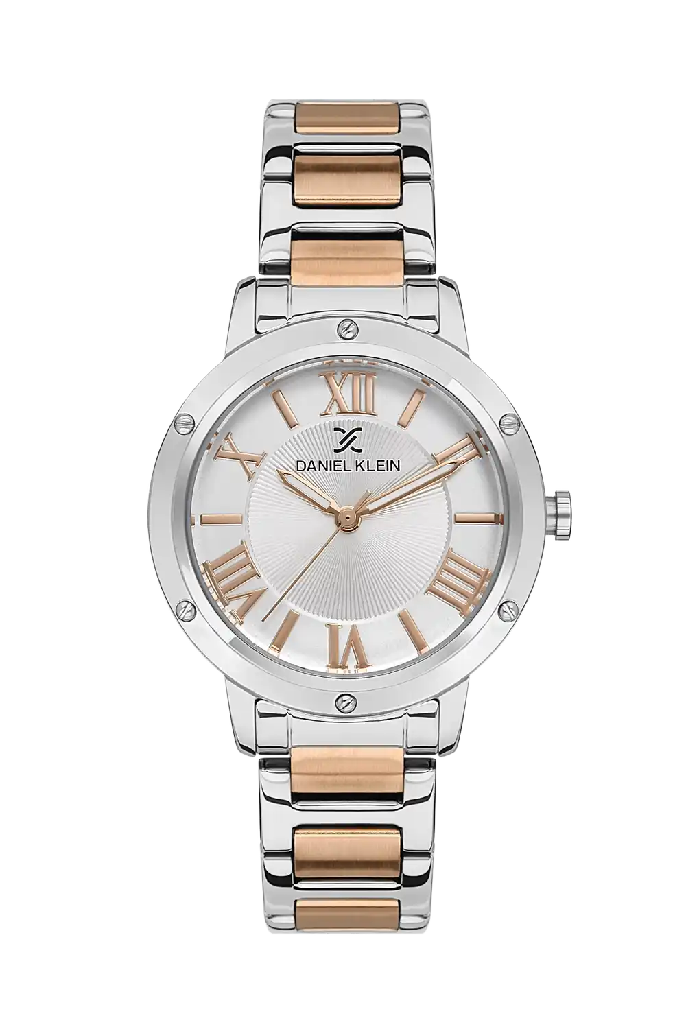 Daniel Klein - DK.1.13498-3 - Women's Watch – Silver Dial – 35MM – QuartzIPS/IP Pink R.Gold