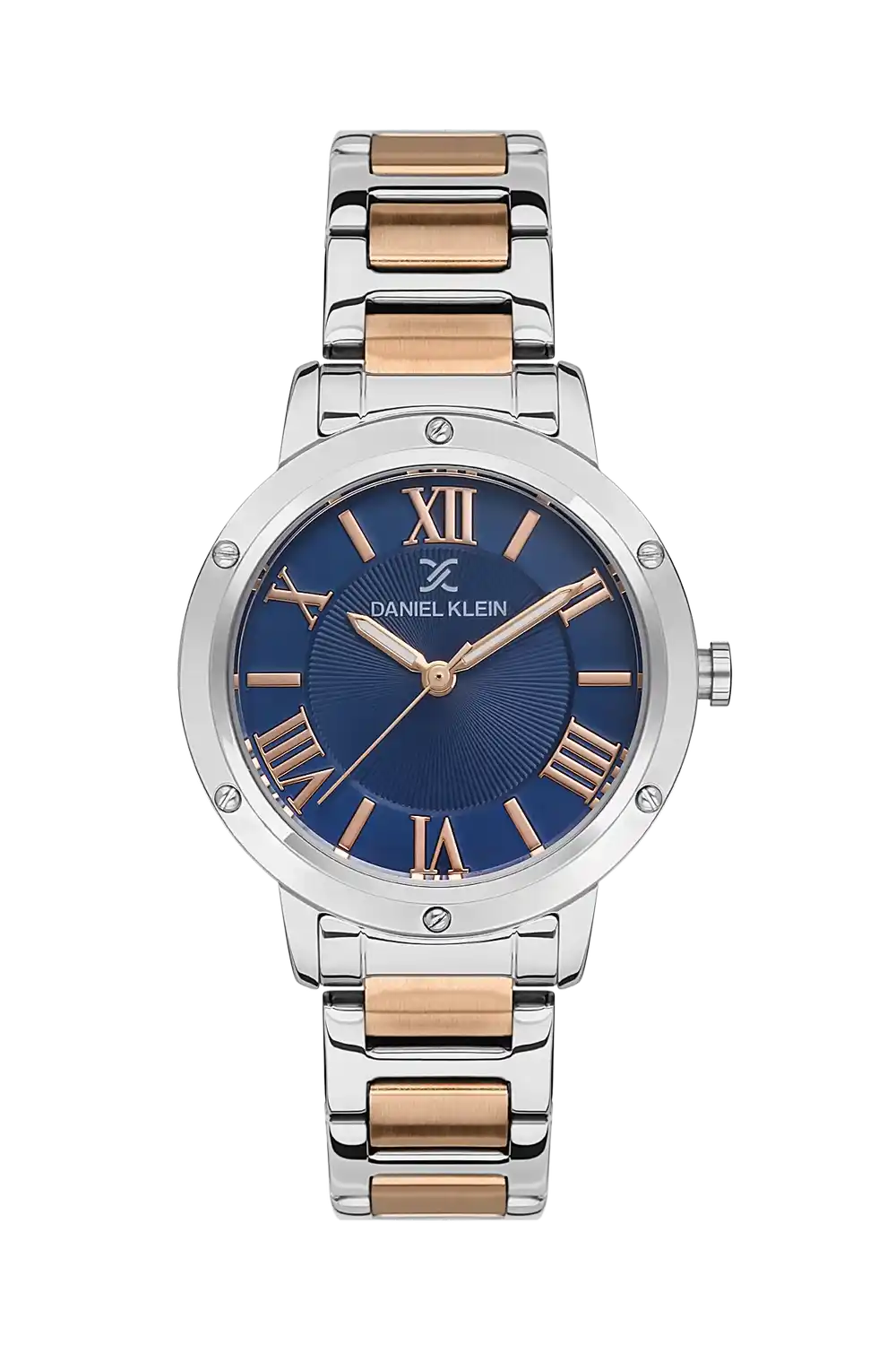 Daniel Klein - DK.1.13498-4 - Women's Watch – D.Blue Dial – 35MM – QuartzIPS/IP Pink R.Gold