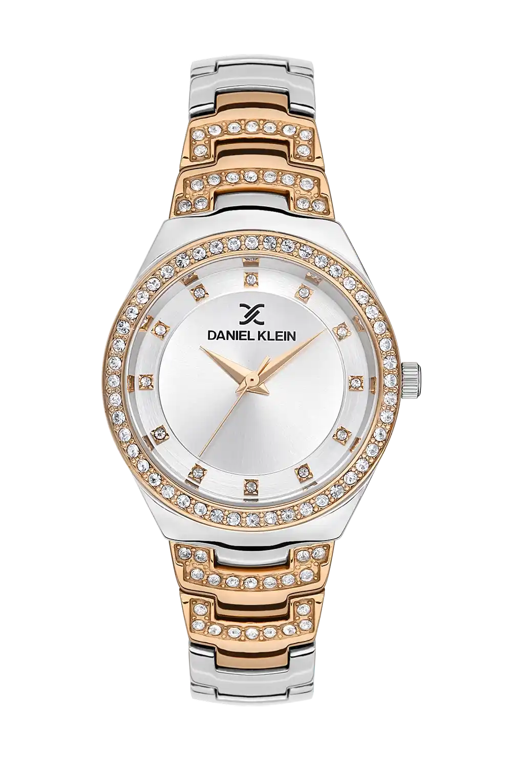 Daniel Klein - DK.1.13499-4 - Women's Watch – Silver Dial – 32MM – QuartzIPS/IP Pink R.Gold