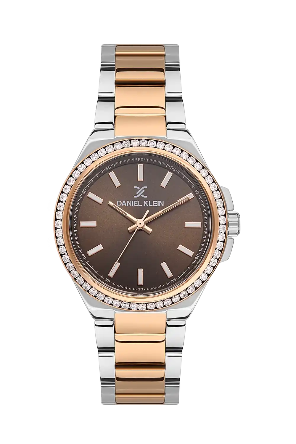Daniel Klein - DK.1.13500-5 - Women's Watch – Brown Dial – 34MM – QuartzIPS/IP Pink R.Gold