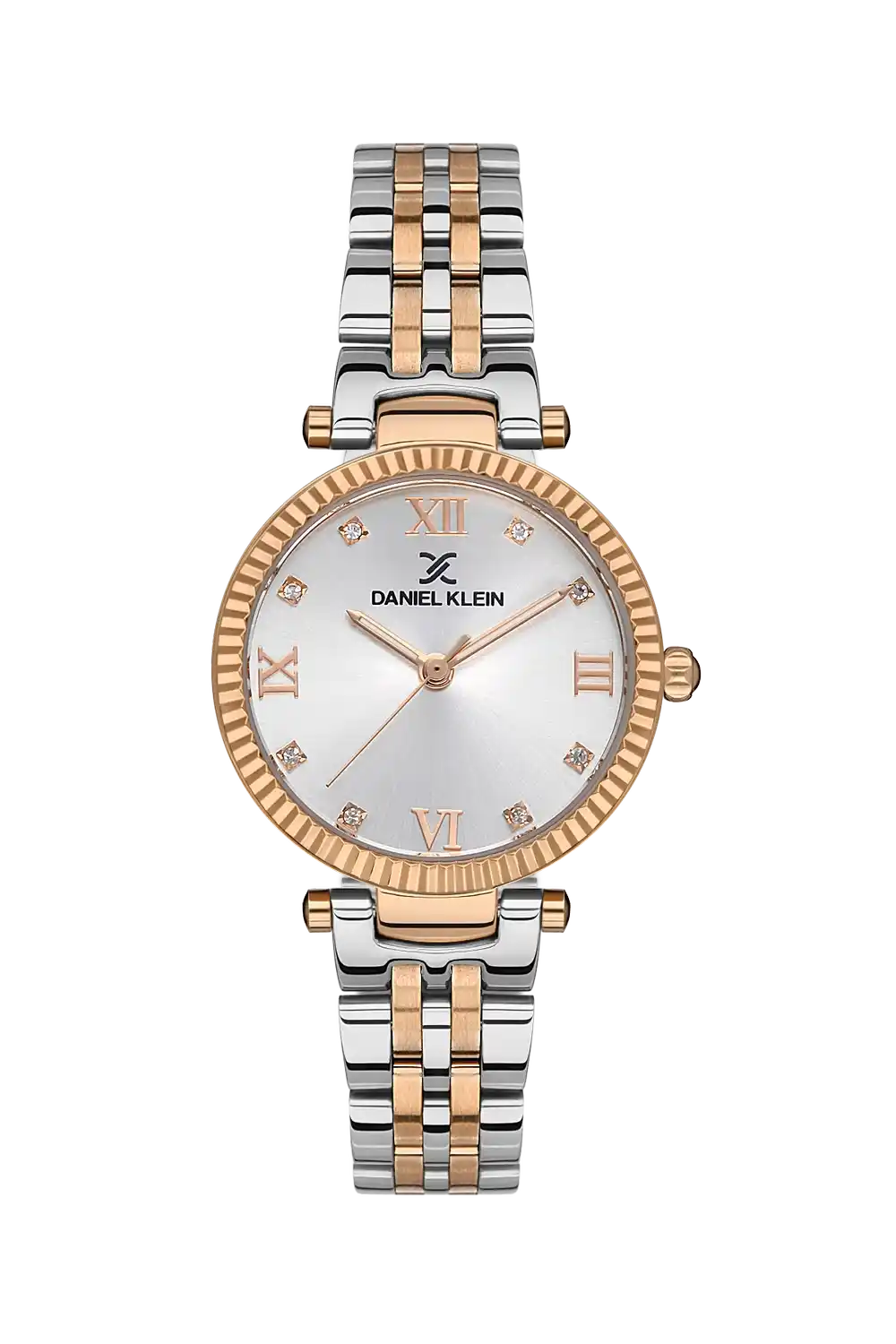 Daniel Klein - DK.1.13507-4 - Women's Watch – Silver Dial – 30MM – QuartzIPS/IP Pink R.Gold