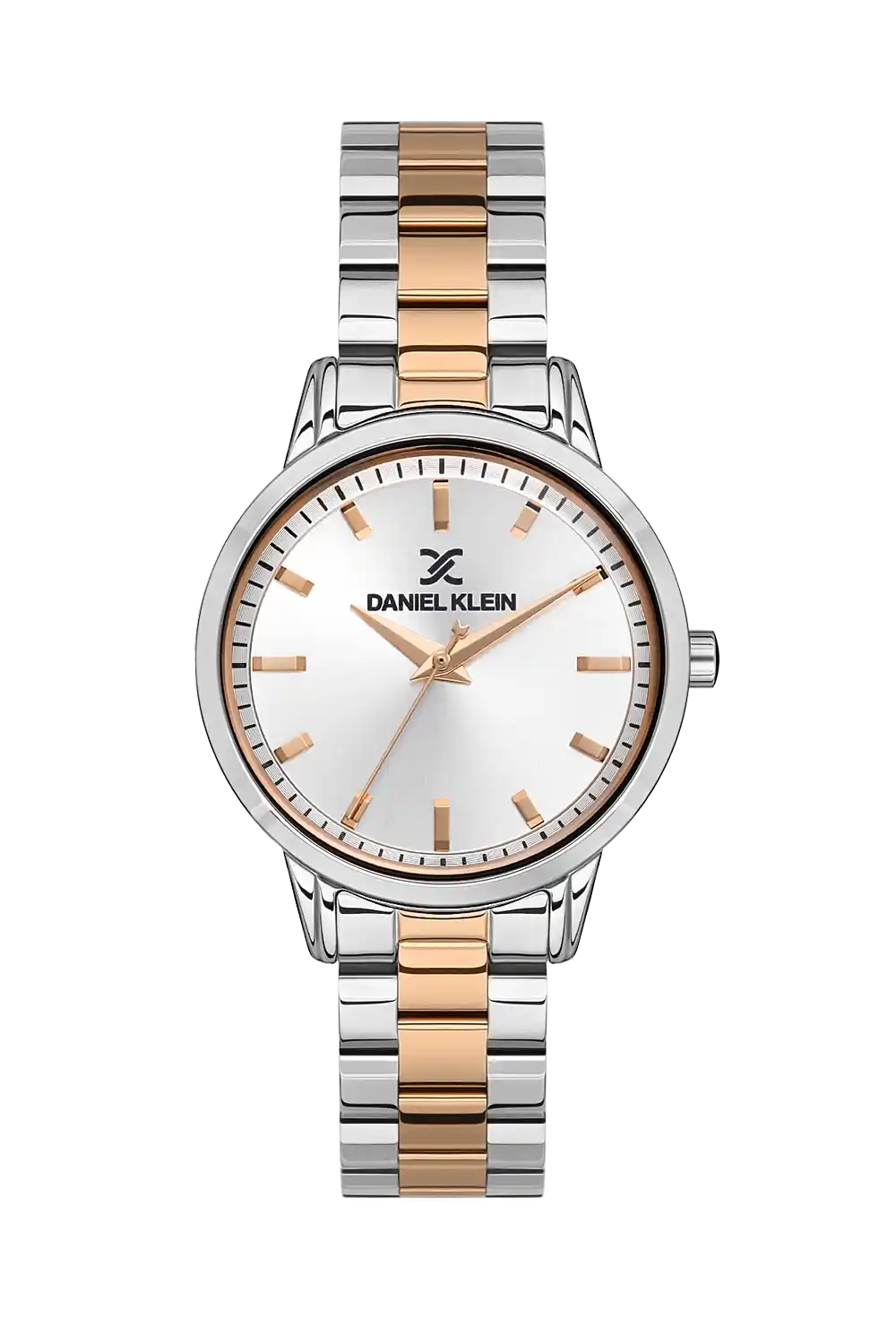 Daniel Klein - DK.1.13509-4 - Women's Watch – Silver Dial – 33MM – QuartzIPS/IP Pink R.Gold