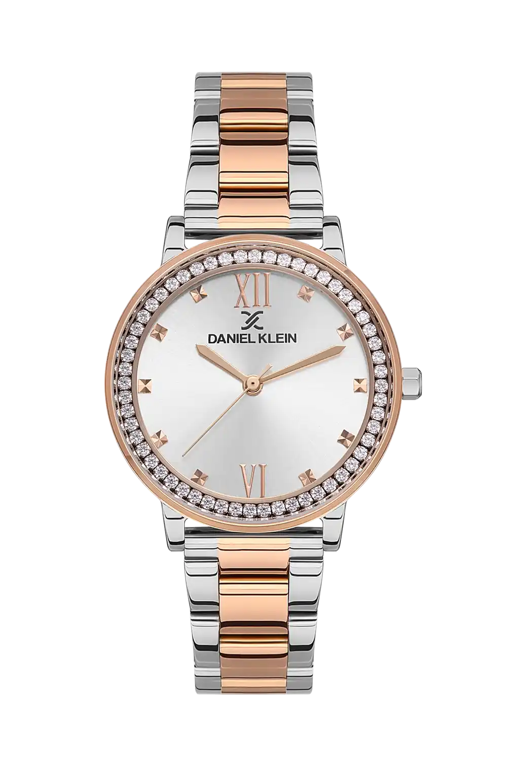 Daniel Klein - DK.1.13510-4 - Women's Watch – Silver Dial – 35MM – QuartzIPS/IP Pink R.Gold