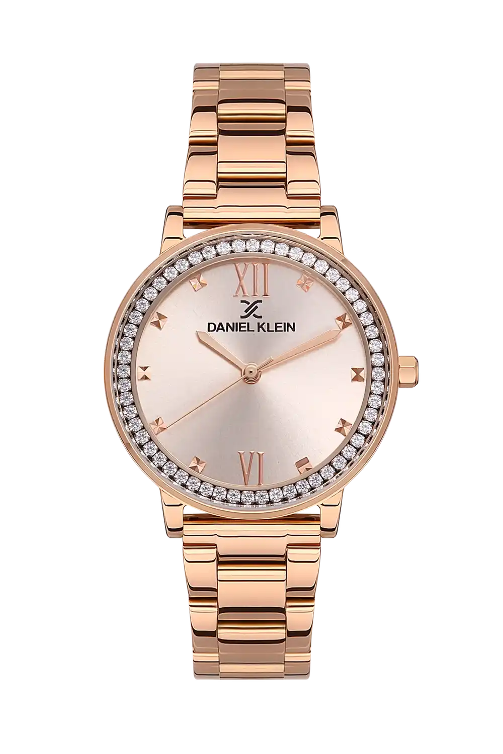 Daniel Klein - DK.1.13510-5 - Women's Watch – Vrey L.R.Gold Dial – 35MM – QuartzIP Pink R.Gold
