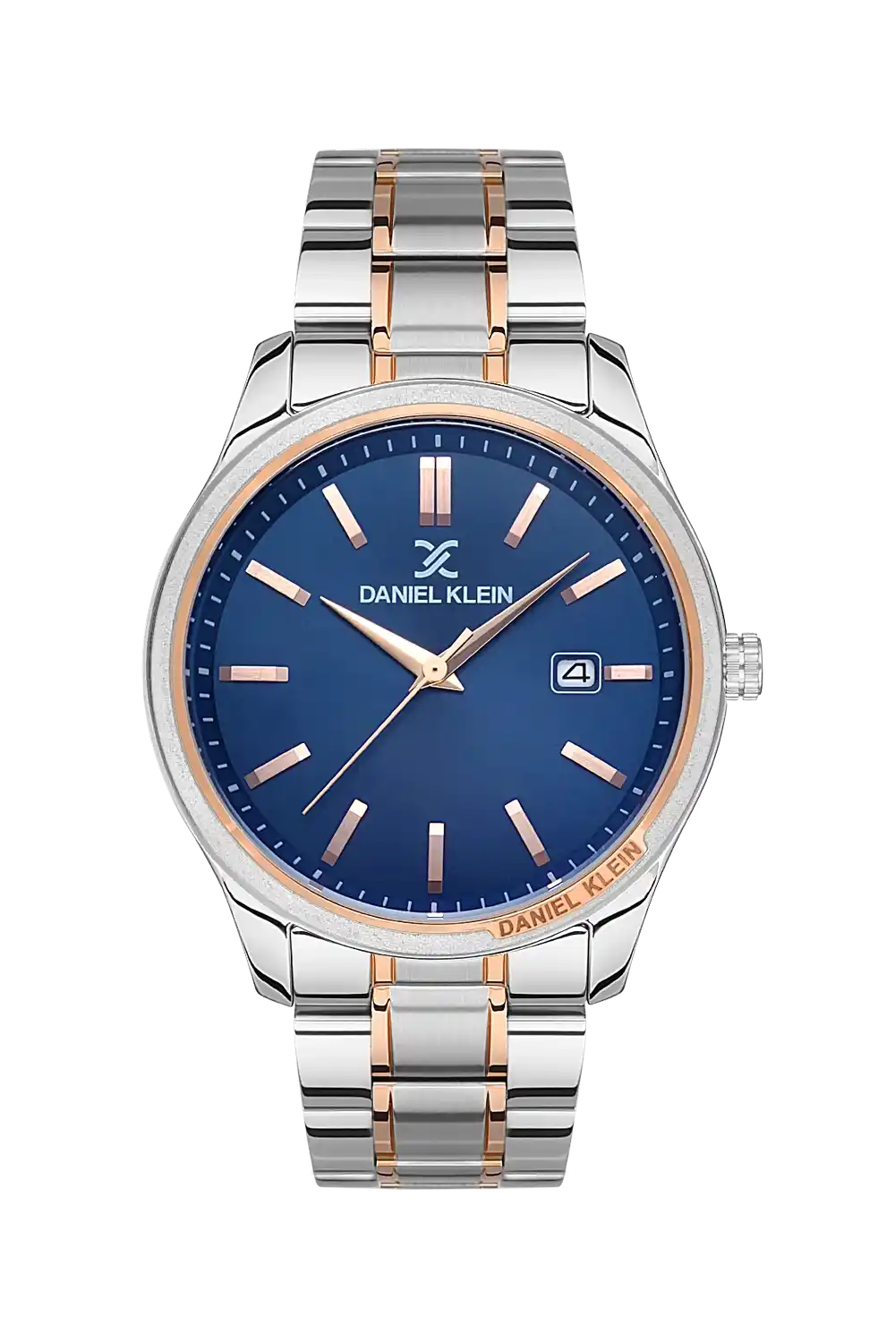 Daniel Klein - DK.1.13518-4 - Women's Watch – Blue Dial – 43MM – QuartzIPS/IP Pink R.Gold