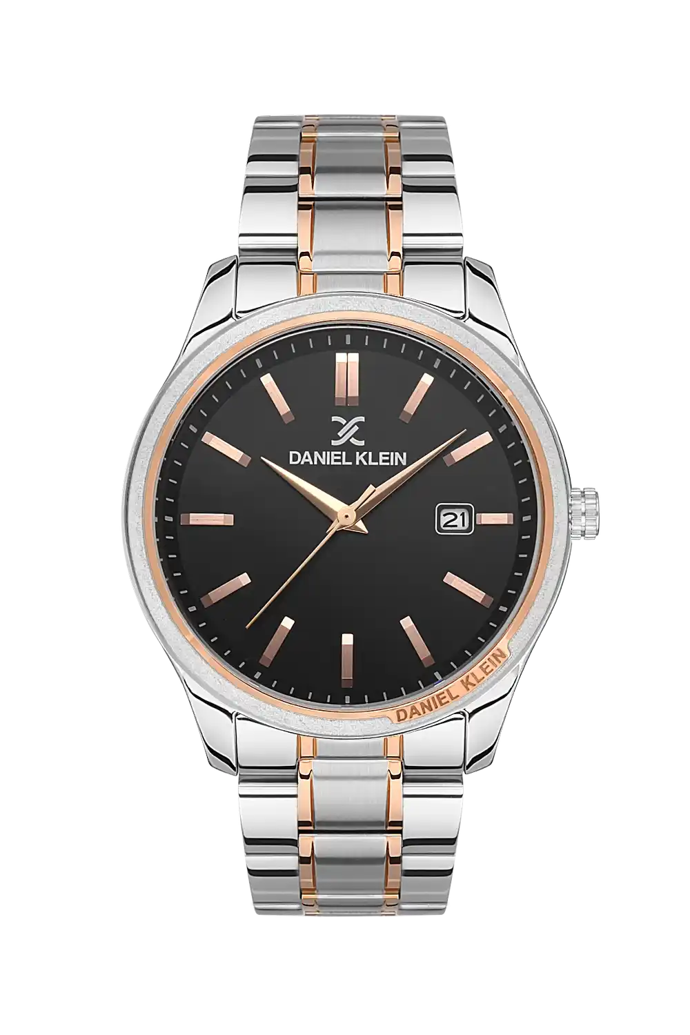 Daniel Klein - DK.1.13518-5 - Women's Watch – Gun Black Dial – 43MM – QuartzIPS/IP Pink R.Gold