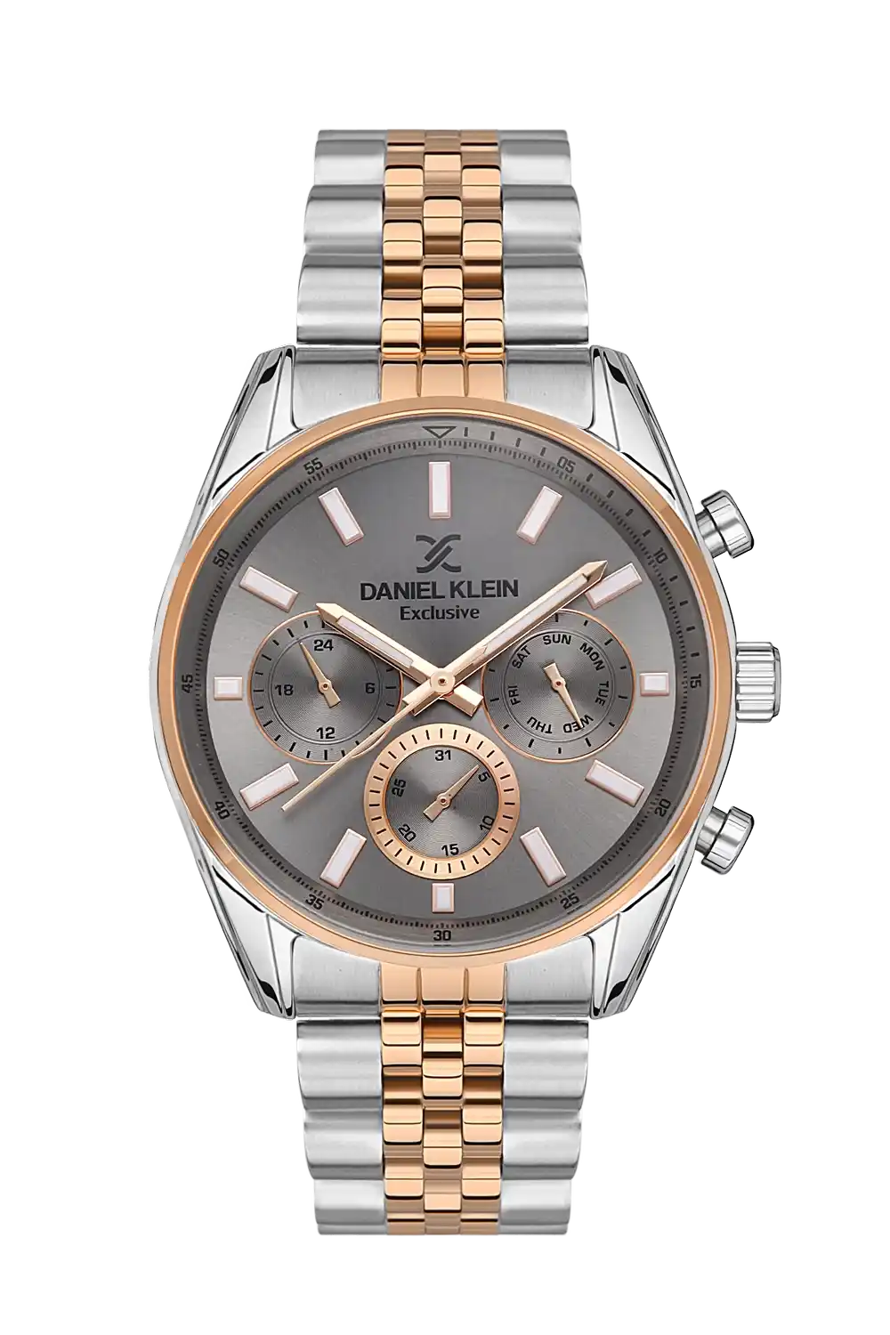 Daniel Klein - DK.1.13523-3 - Women's Watch – Cool Grey 5C Dial – 43MM – QuartzIPS/IP Pink R.Gold