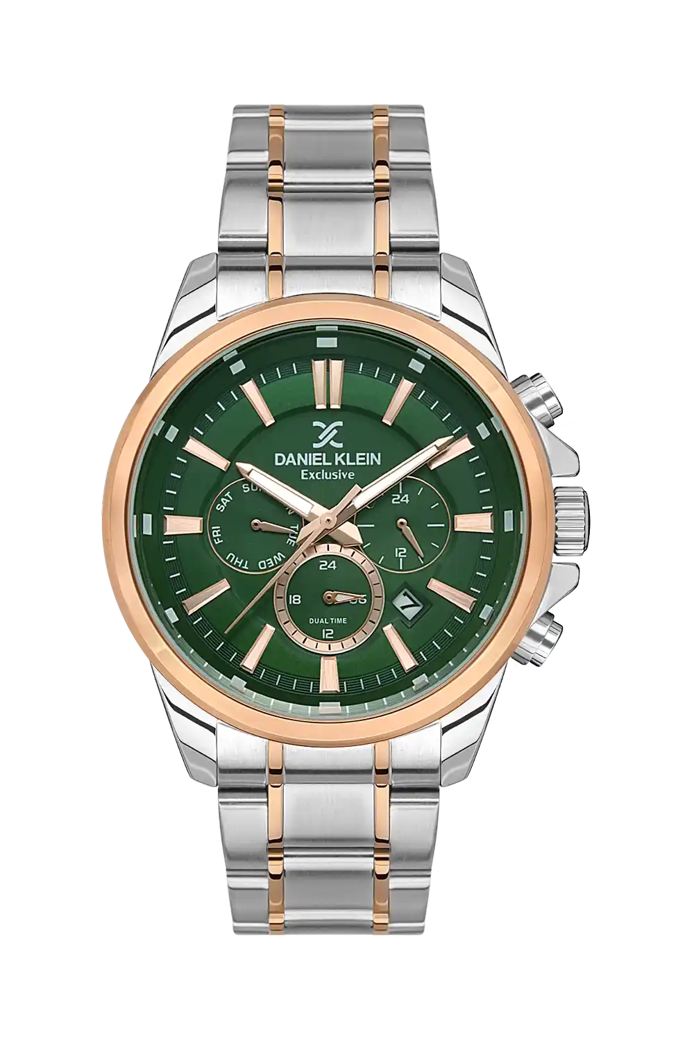 Daniel Klein - DK.1.13524-4 - Women's Watch – Green Dial – 45MM – QuartzIPS/IP Pink R.Gold